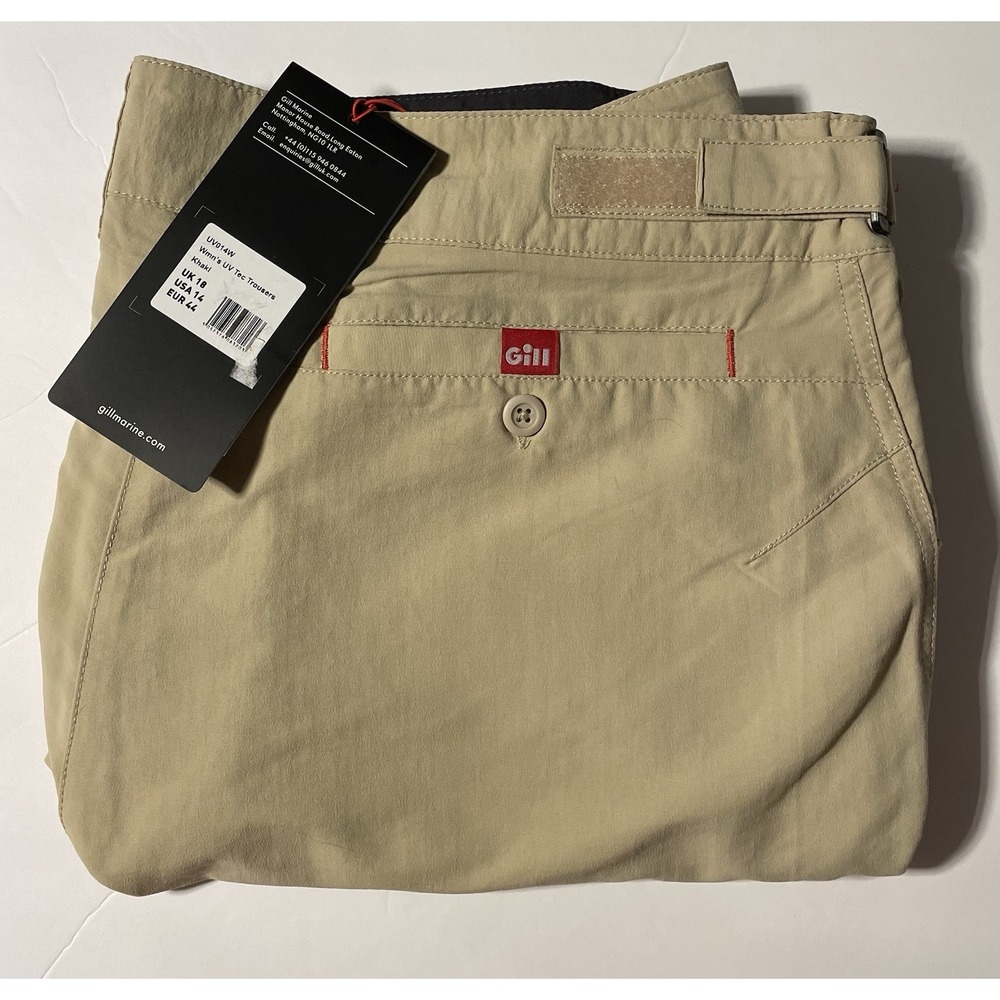 NWT Gill Marine Women's UV‎ Tech Trousers Khaki Size 18